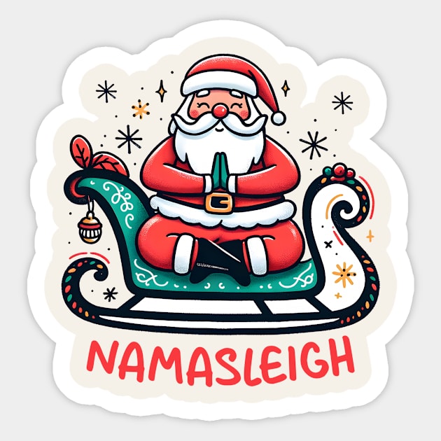 Namasleigh Yoga Christmas Sticker by Nessanya